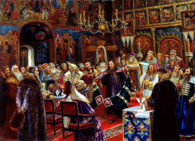 painting of the court over Patriarch Nikon