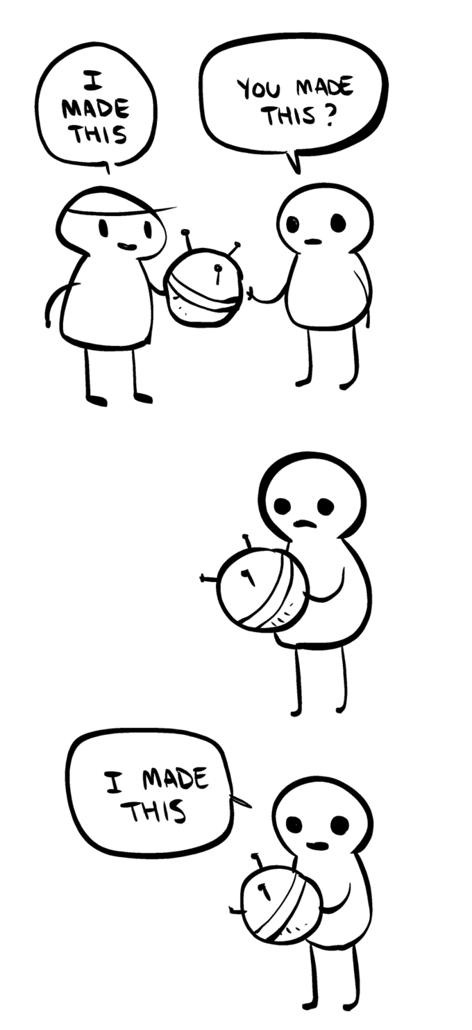 Nedroid:  you made this/I made this