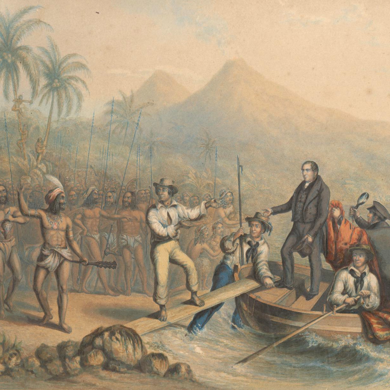 detail from The Reception of the Rev. J. Williams at Tanna in the South Seas, the Day before He Was
Massacred